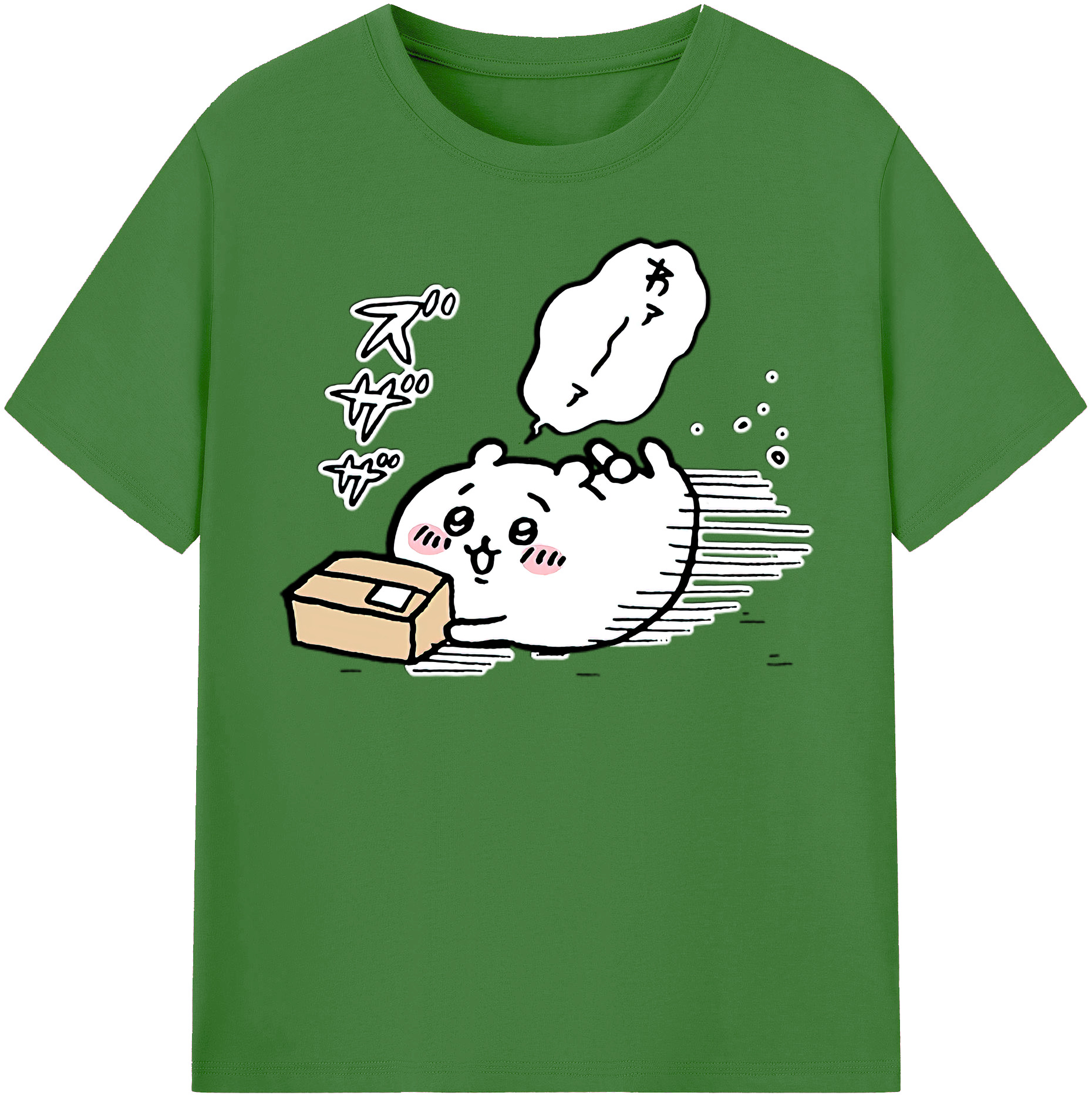 （画像用） ちいかわ ちいかわ Chii-kawa chiikawa レディースカジュアルプリントTシャツ（綿100％）